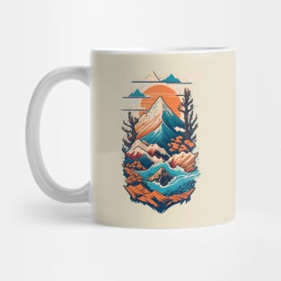 Nature Sunset digital artwork Mug